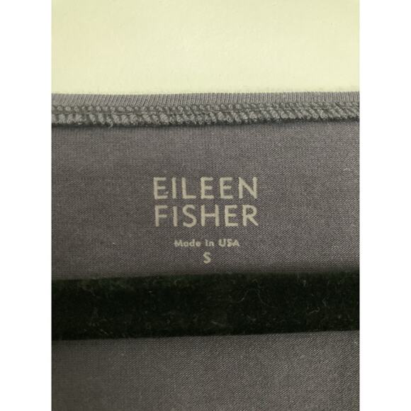 NWT Eileen Fisher Organic Cotton Lycra Twilight Blue Round Neck Tank Top Small - Picture 2 of 9